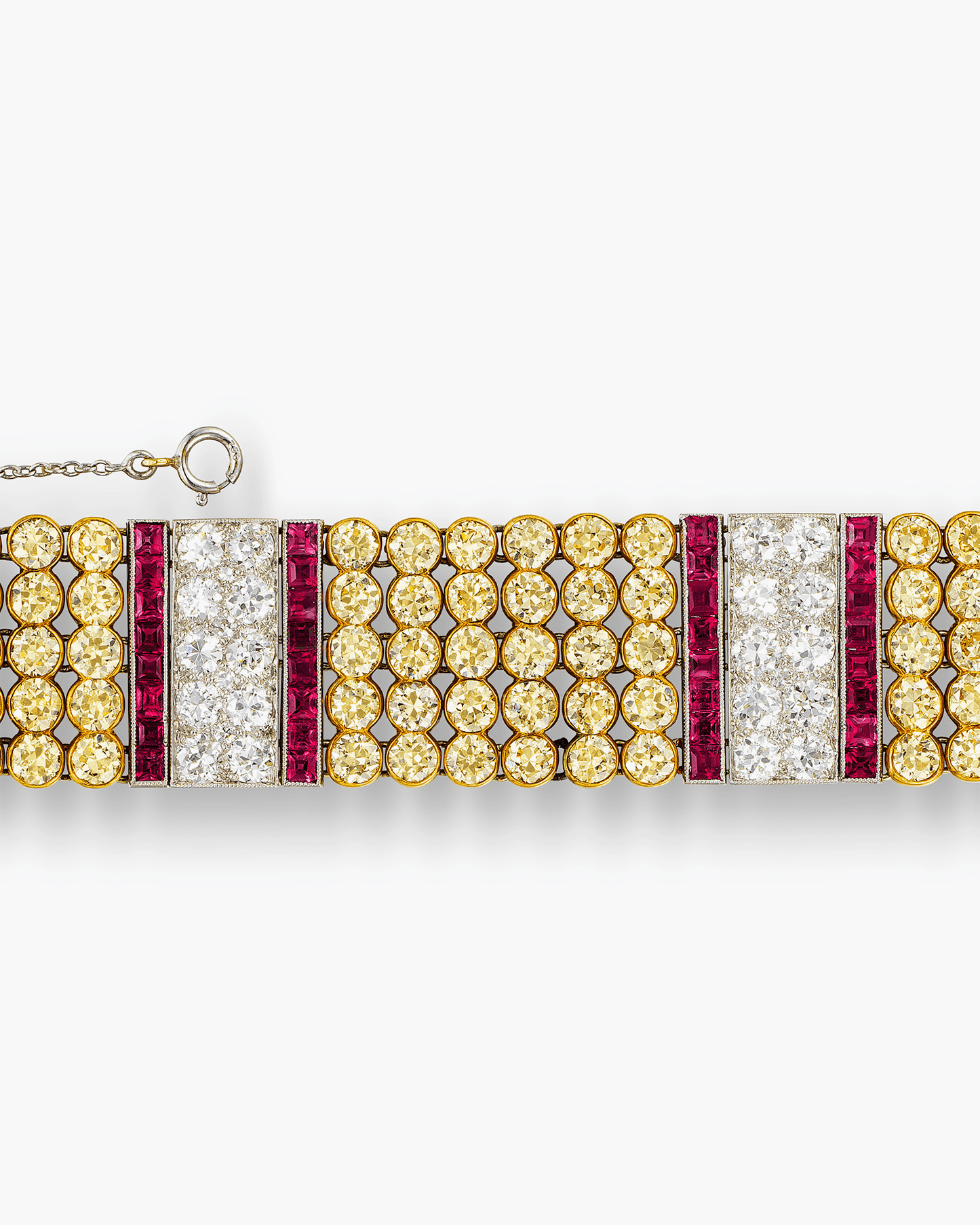 Art Deco Yellow Diamond and Ruby Bracelet by Black Starr & Frost