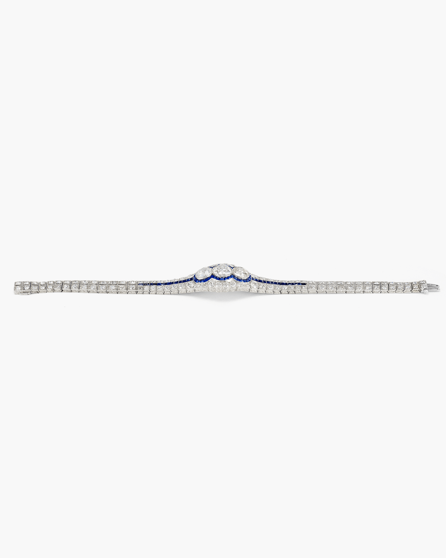 Art Deco Diamond and Sapphire Bracelet by J.E. Caldwell & Co.