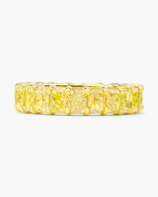 Radiant Cut Fancy Yellow Diamond Eternity Ring (0.25 carat)