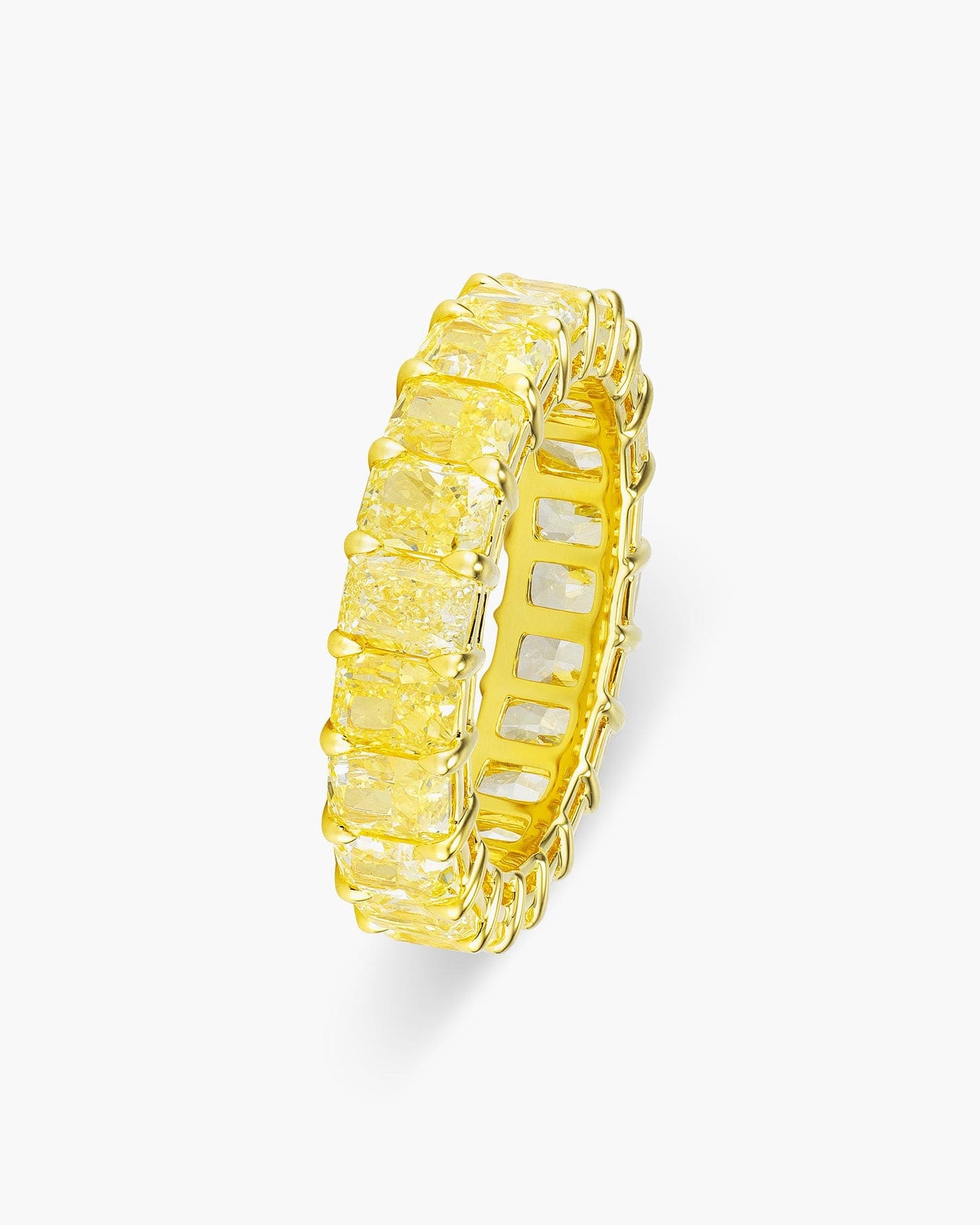 Radiant Cut Fancy Yellow Diamond Eternity Ring (0.25 carat)