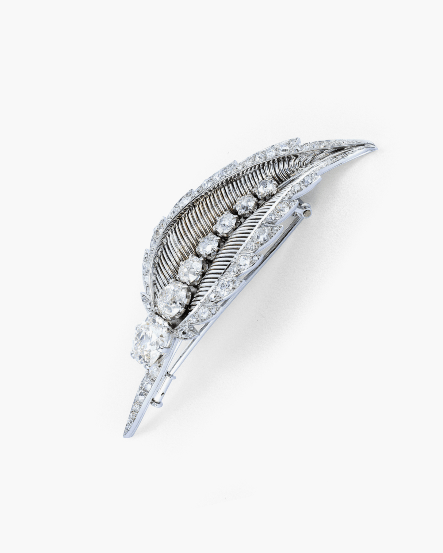 Estate Diamond Leaf Brooch by Boucheron