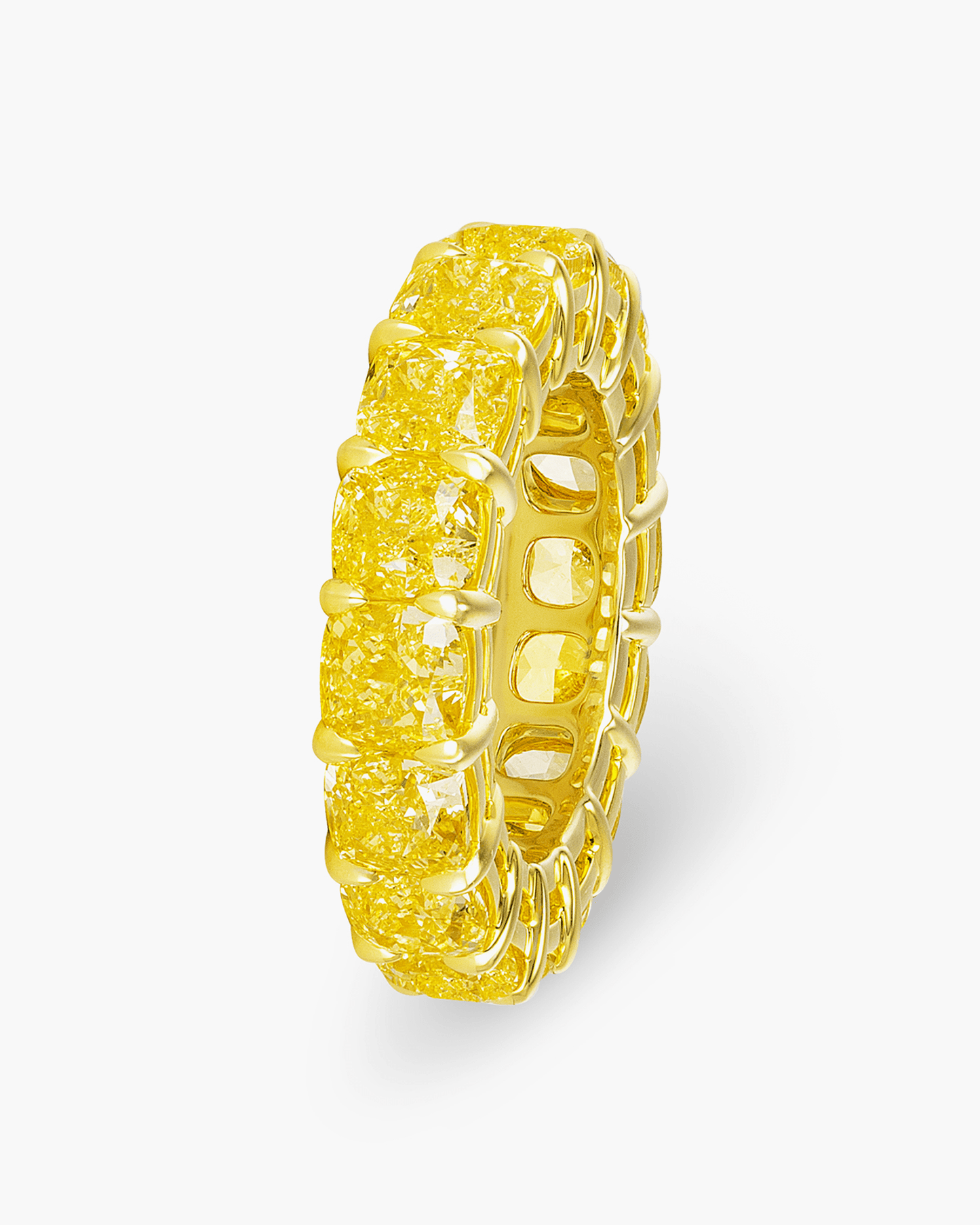 Cushion Cut Coloured Diamond Eternity Ring (0.70 carat)