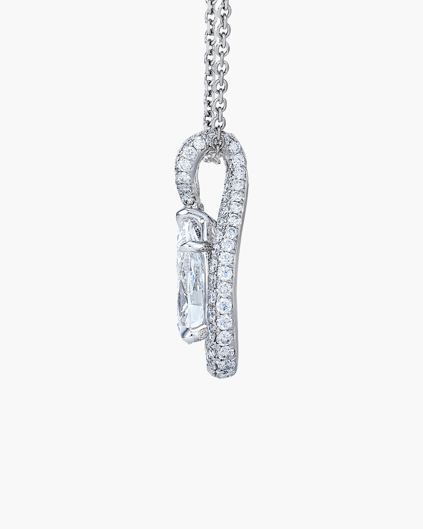 1.21 carat Pear Shape Diamond Pendant Necklace