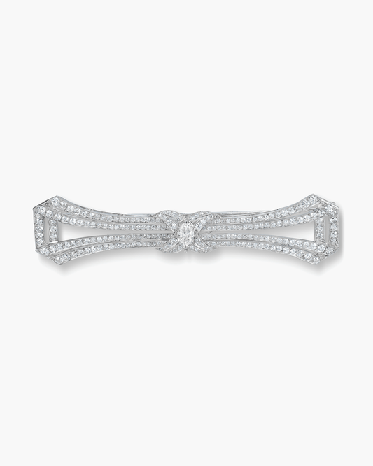 Art Deco Diamond Buckle Brooch by Cartier