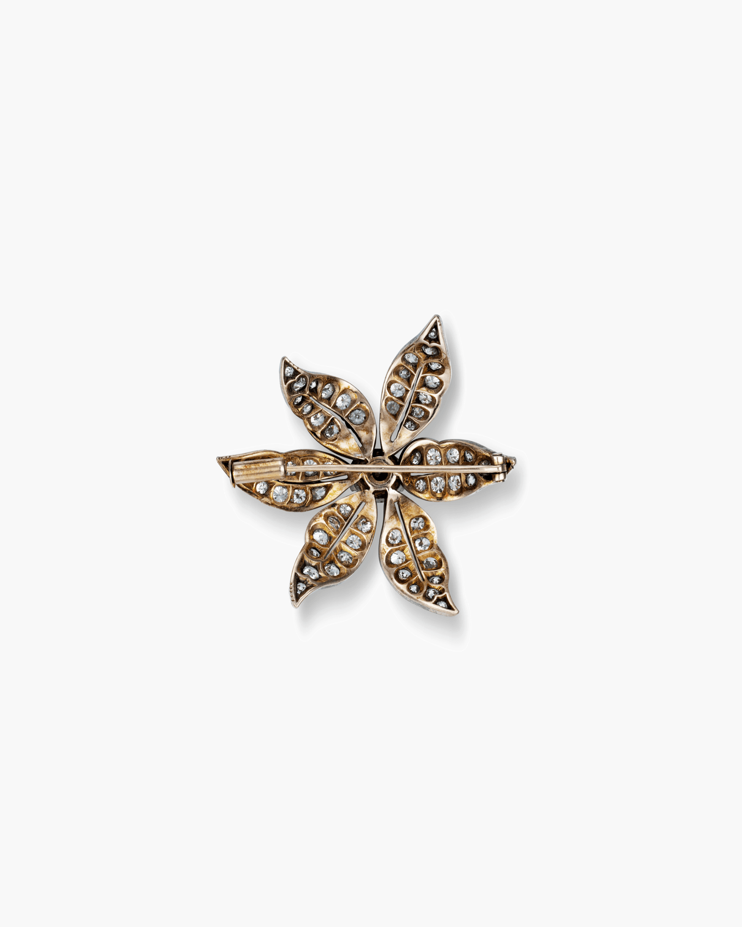 Victorian Diamond Flower Brooch