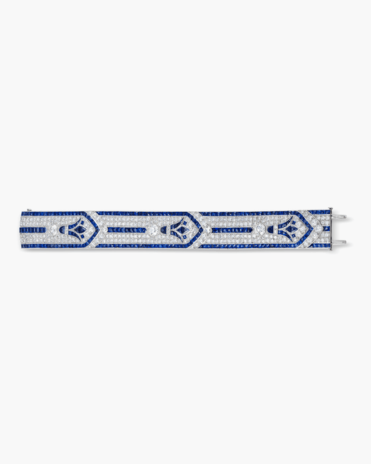 Art Deco Diamond and Sapphire Bracelet by Marcus & Co.