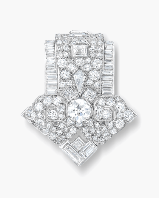 Art Deco Diamond Brooch by Cartier