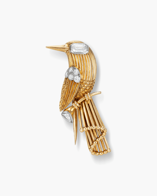 Estate Diamond Bird Brooch by Cartier