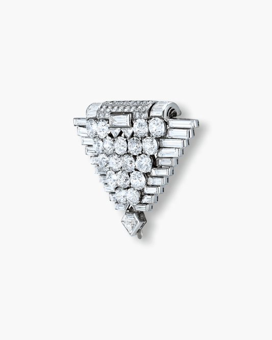 Art Deco Diamond Lapel Clip