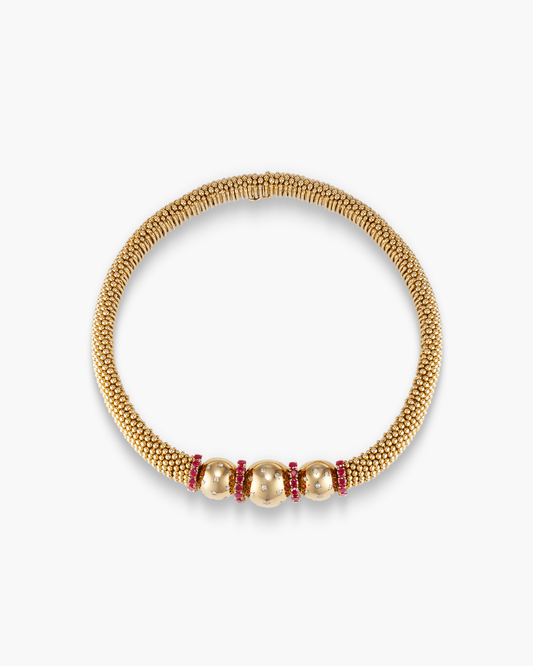 Estate Ruby and Diamond Couscous Necklace by Van Cleef & Arpels