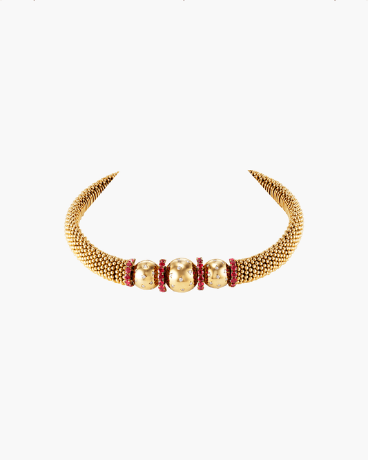 Estate Ruby and Diamond Couscous Necklace by Van Cleef & Arpels