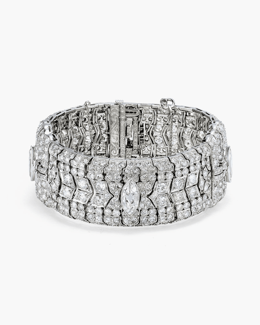 Art Deco Diamond Bracelet by J.E. Caldwell & Co.