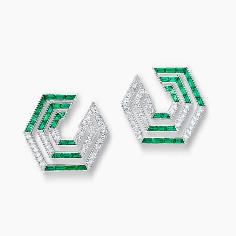Concentrica Green Earrings