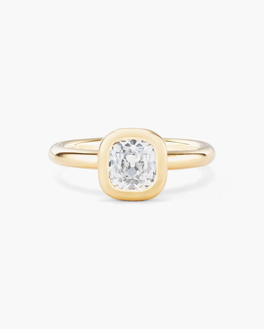 1.00 carat Antique Cushion Cut Diamond Ring