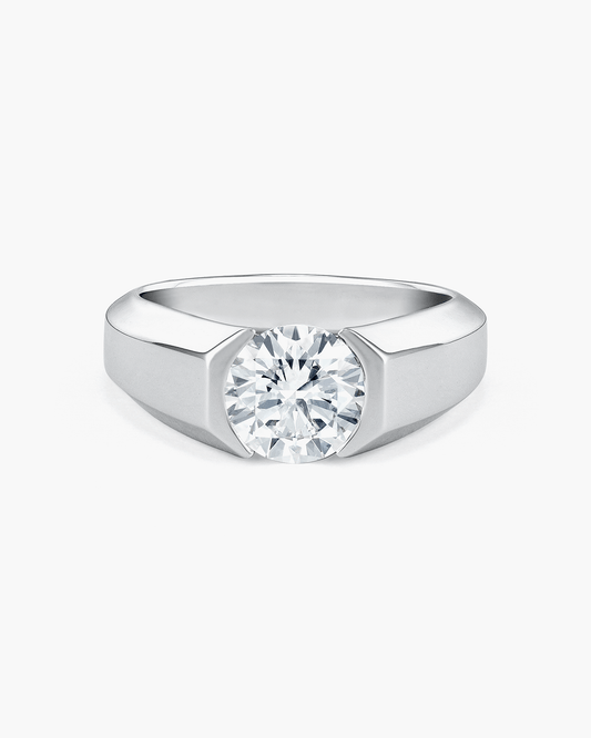 2.02 carat Round Cut Diamond Gentlemen's Ring