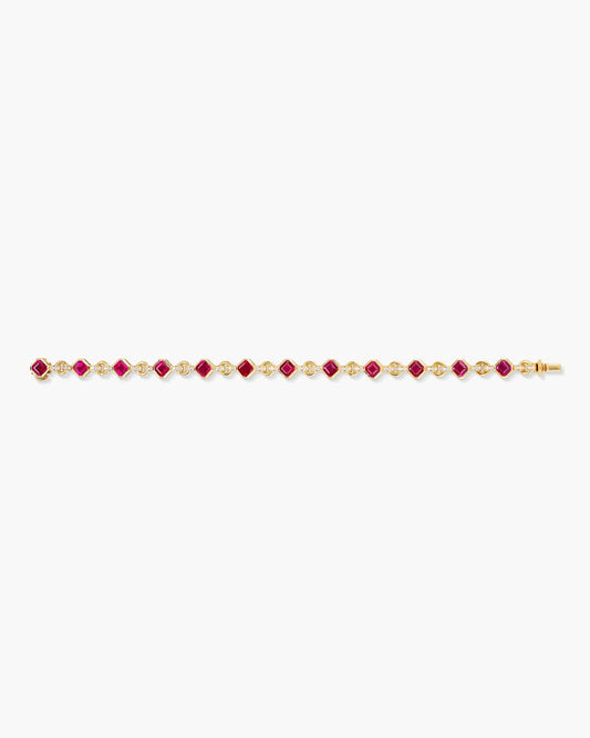 Burmese Ruby and Diamond Bracelet