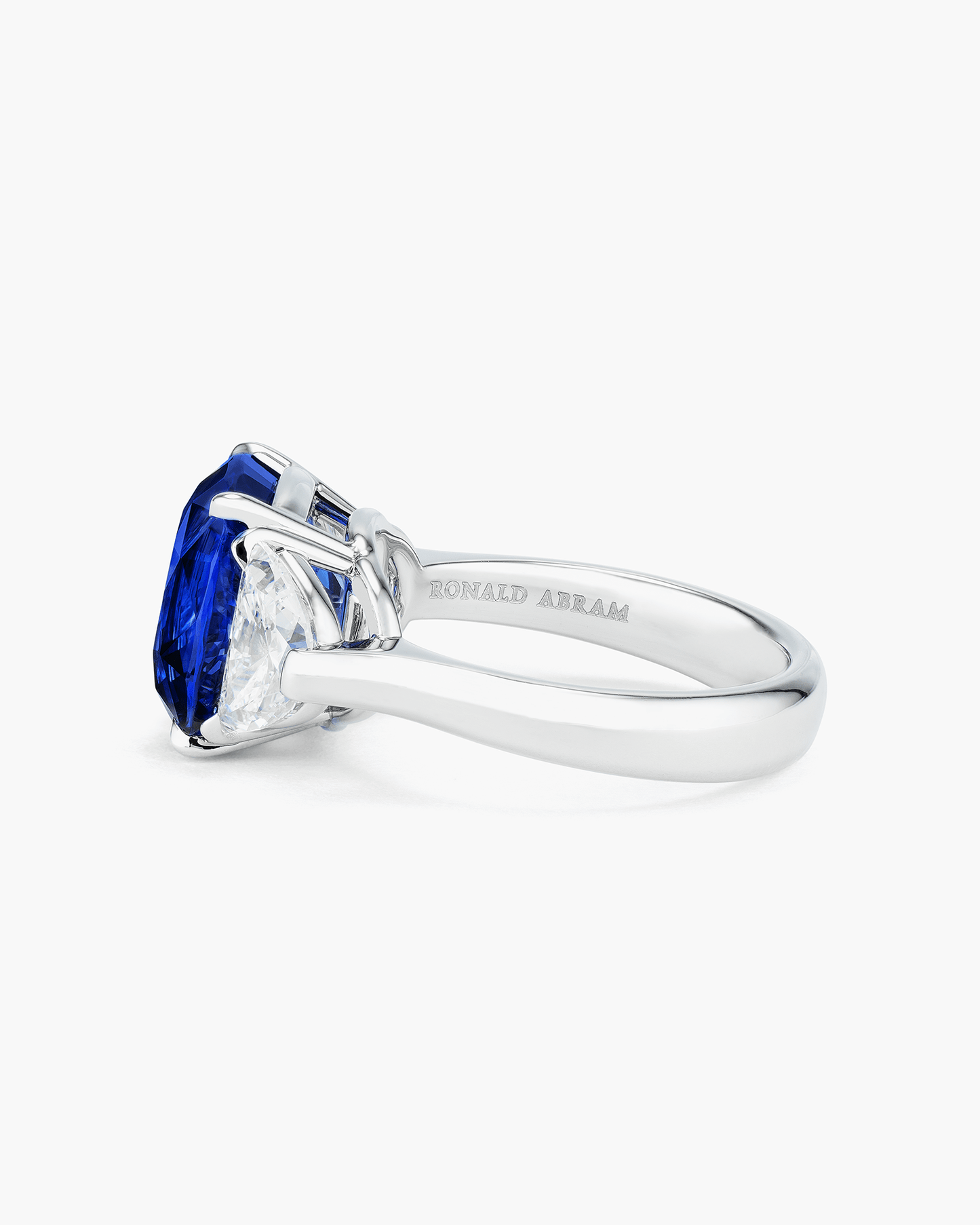 7.54 carat Cushion Cut Ceylon Sapphire and Diamond Ring