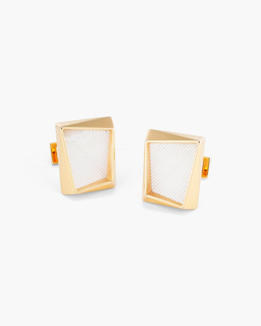 Rectangular Framed Mother of Pearl Cufflinks