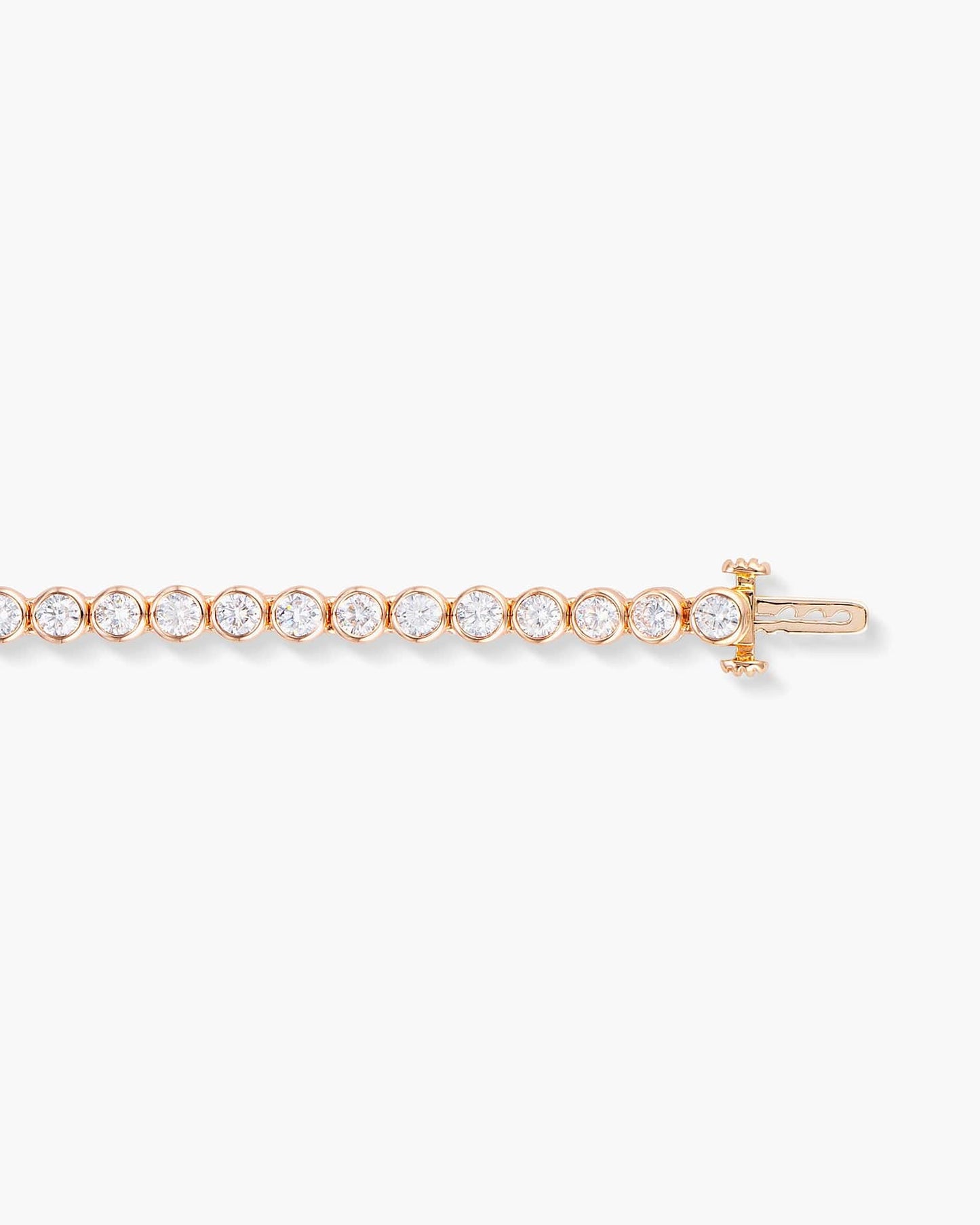 Round Brilliant Cut Diamond Rose Gold Bracelet (0.08 carat)