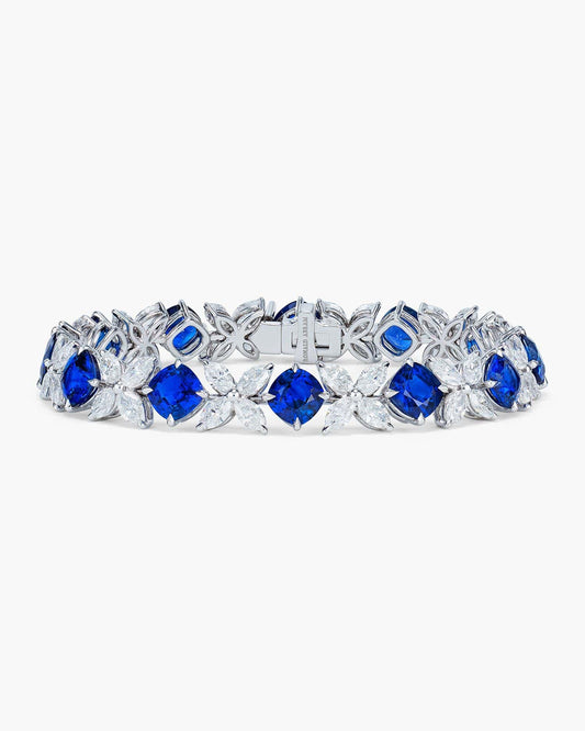 Cushion Cut Sapphire and Diamond Bracelet (1.18 carat)