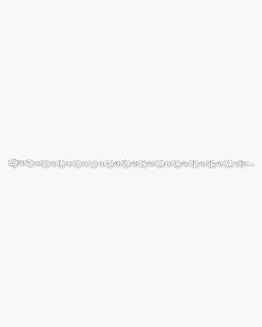 Oval Shape and Round Brilliant Cut Diamond Bracelet (0.70 carat)