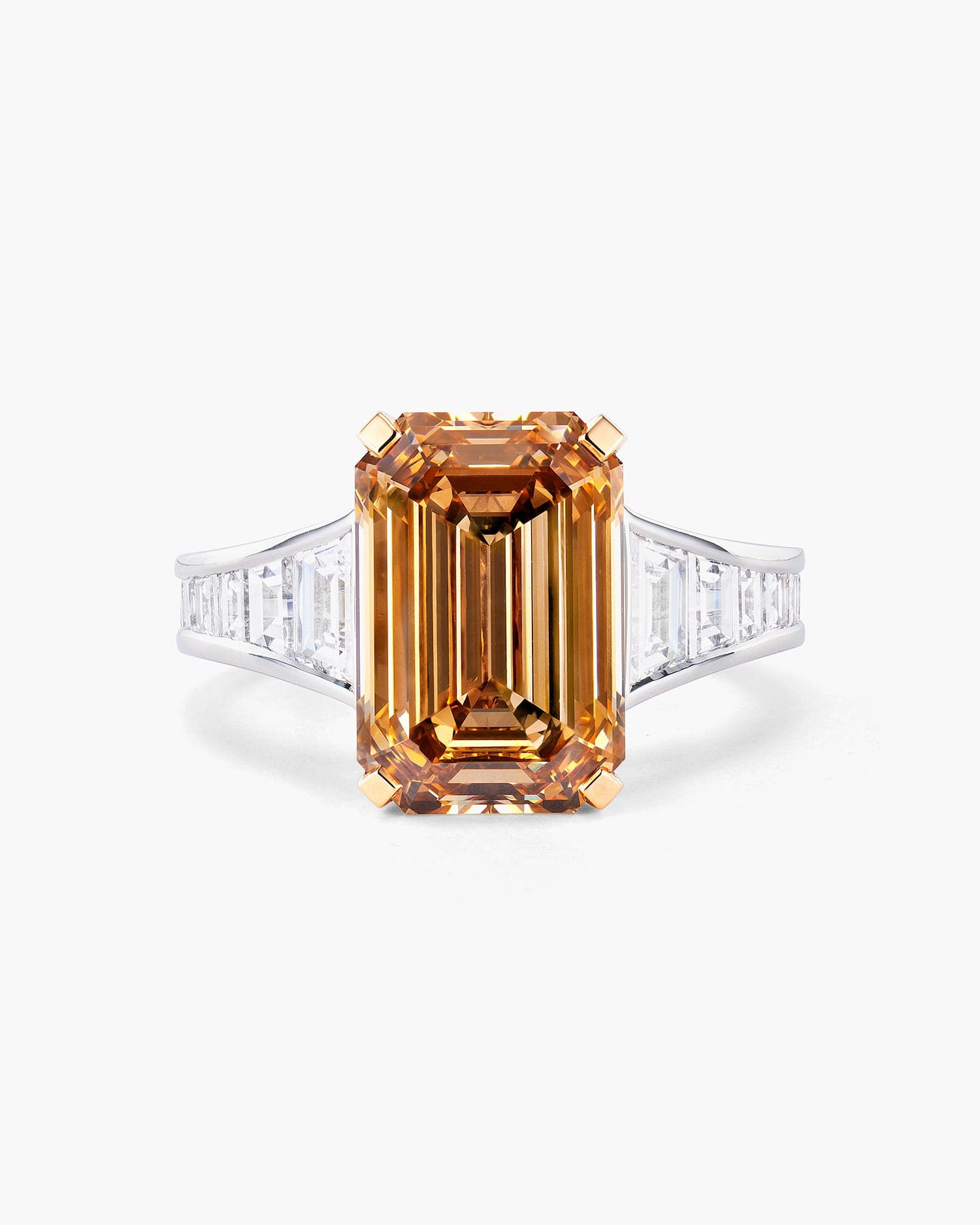 carat Emerald Cut Brown and White Diamond Ring – Ronald Abram