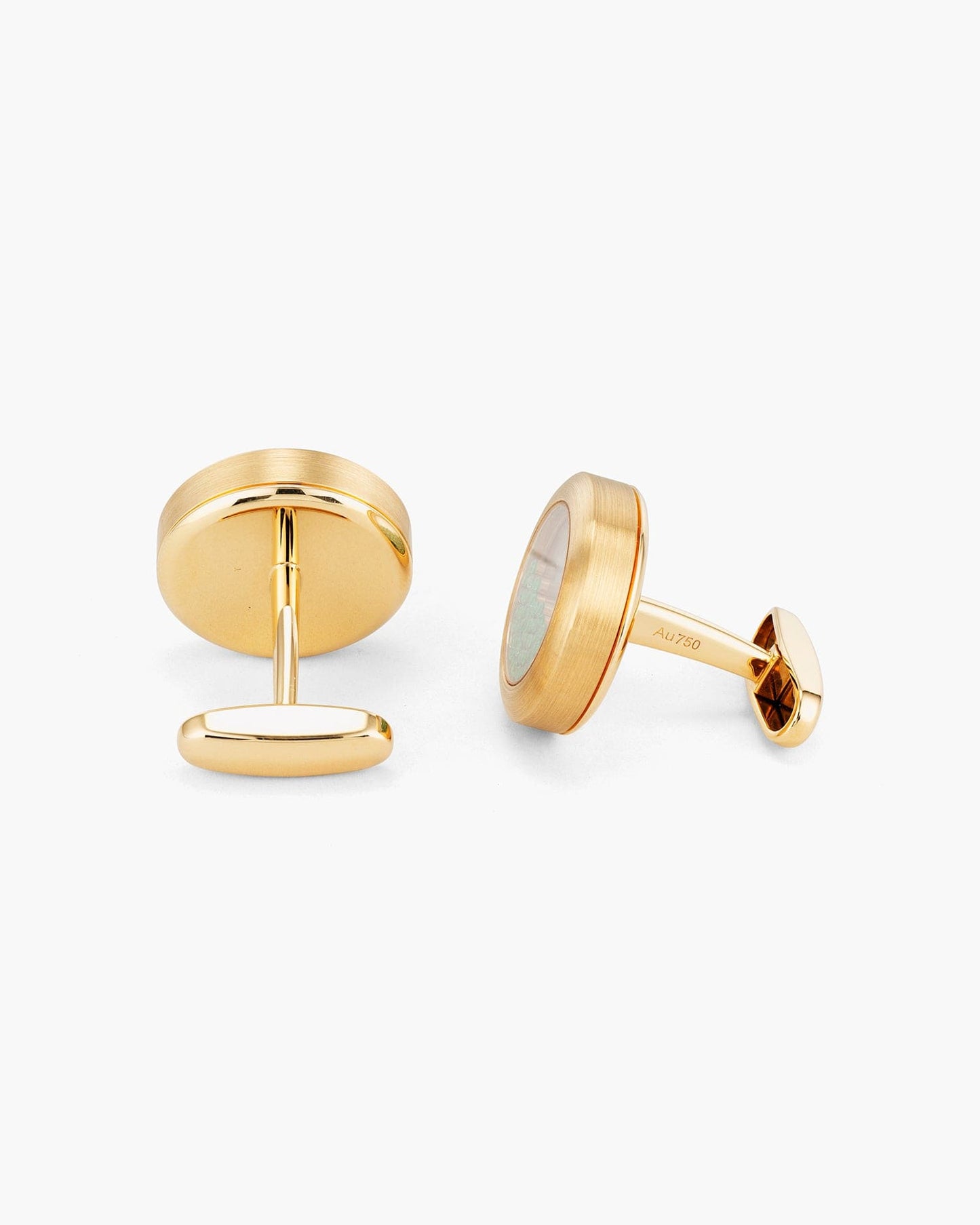 Emerald and Mother of Pearl Floating Cufflinks