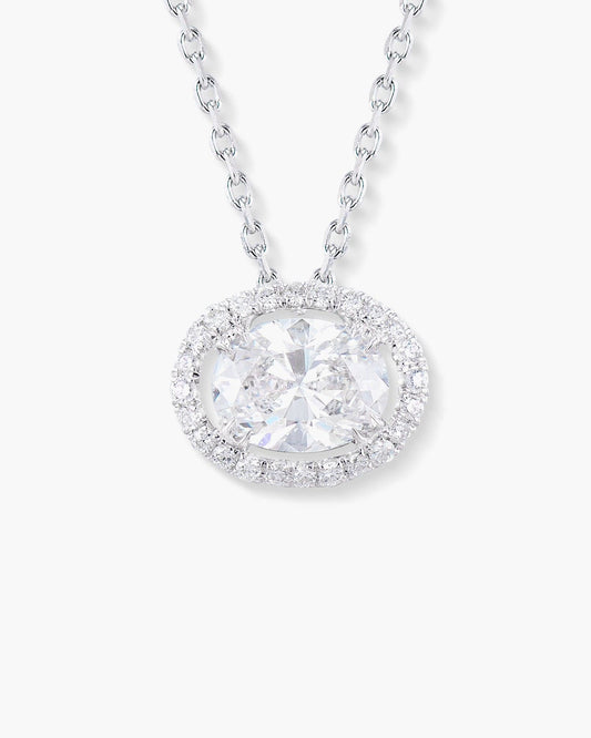 0.70 carat Oval Shape Diamond Pendant Necklace