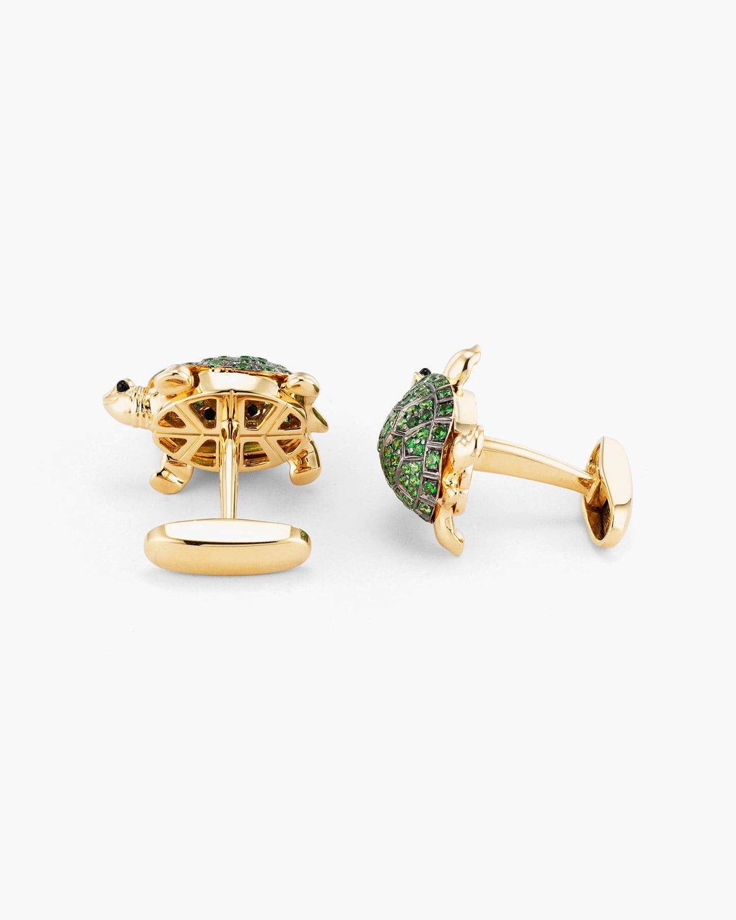 Tsavorite Garnet Turtle Cufflinks