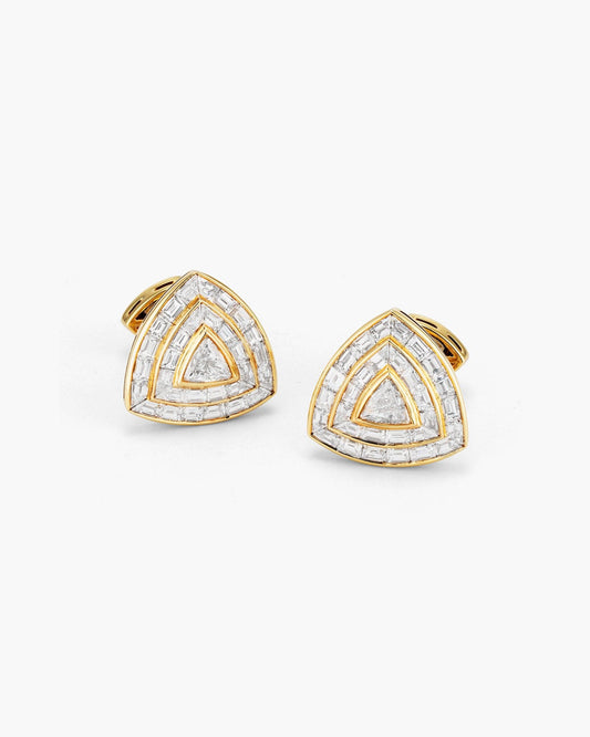 Baguette and Trillion Diamond Cufflinks