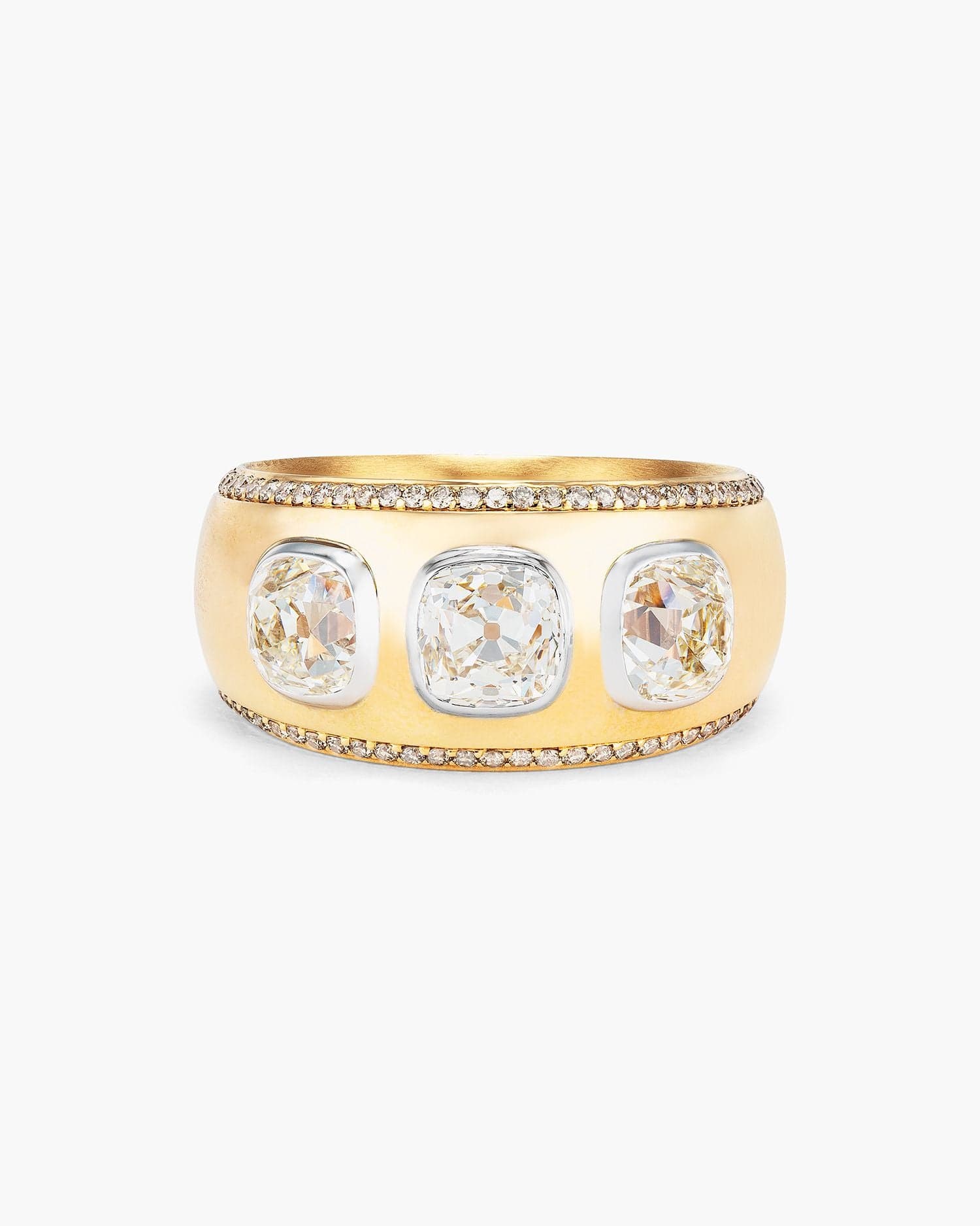 Antique Cushion Cut Diamond Band – Ronald Abram