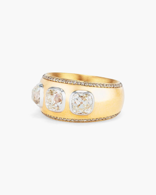 Antique Cushion Cut Diamond Band