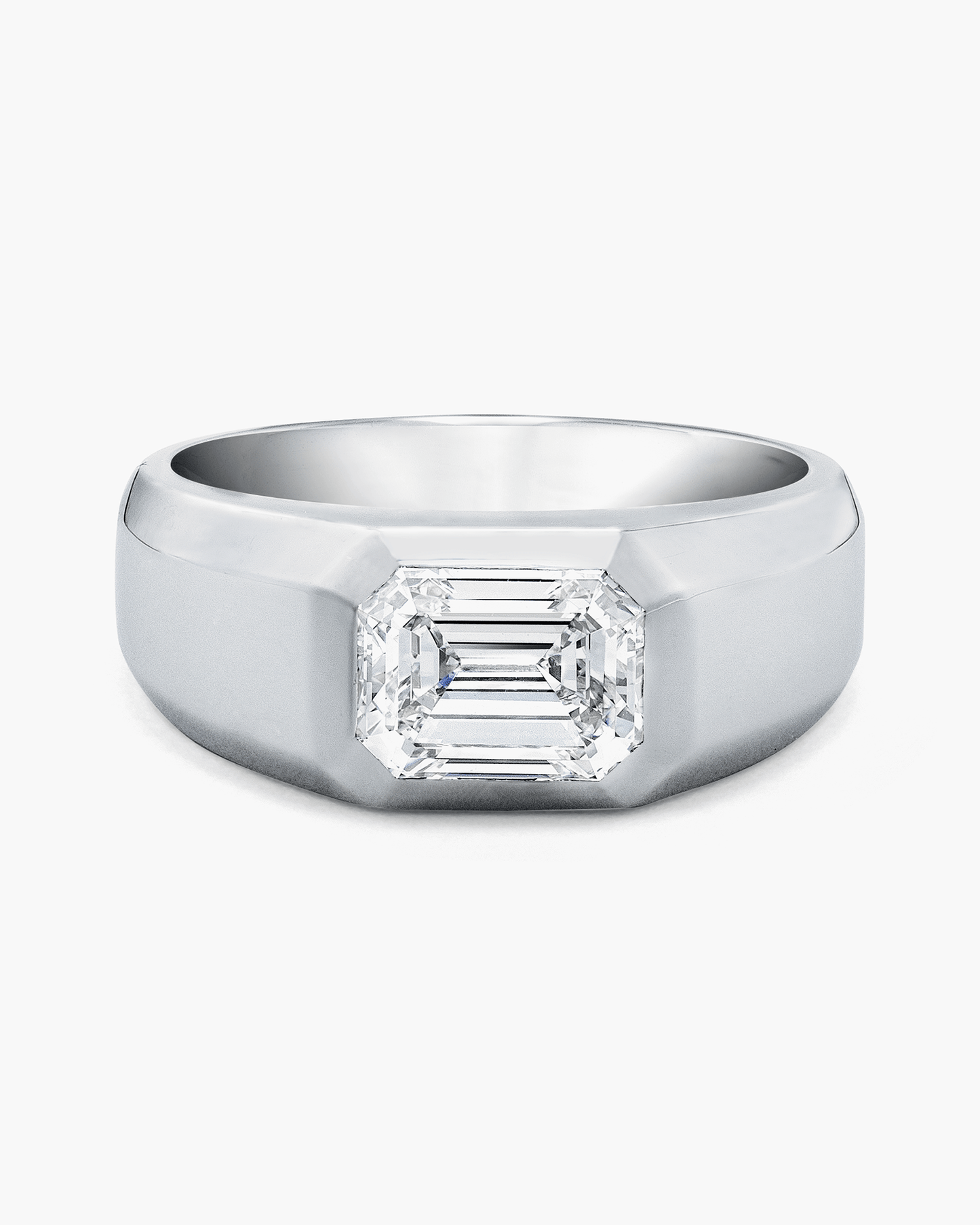 3.07 carat Emerald Cut Diamond Gentlemen's Ring
