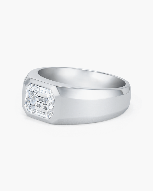 3.07 carat Emerald Cut Diamond Gentlemen's Ring