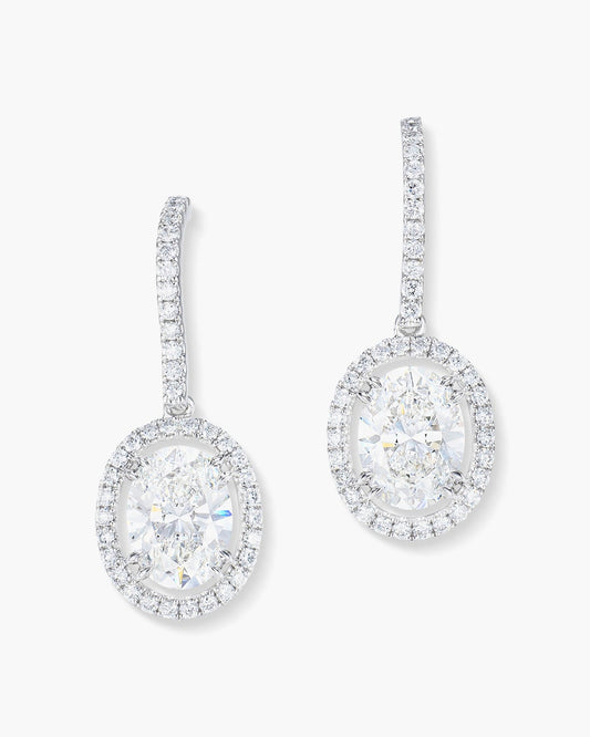 2.05 carat Oval Shape Diamond Earrings