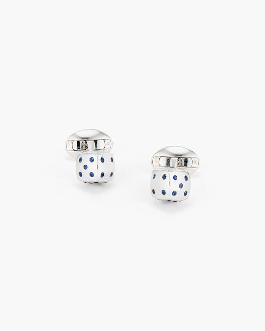 Sapphire Dice Cufflinks