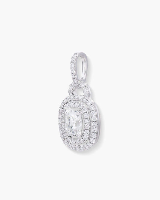 0.63 carat Antique Cushion Cut Diamond Pendant Necklace
