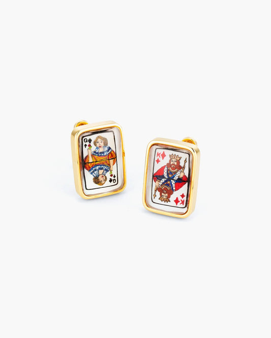 Mother of Pearl and Crystal Playing Cards Cufflinks