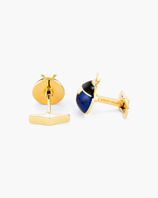 Blue Enamel Ladybug Cufflinks