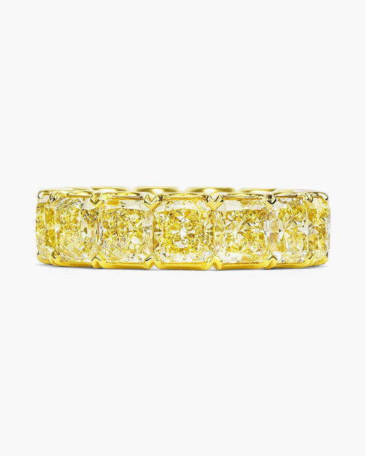 Radiant Cut Fancy Yellow Diamond Eternity Ring (0.60 carat)