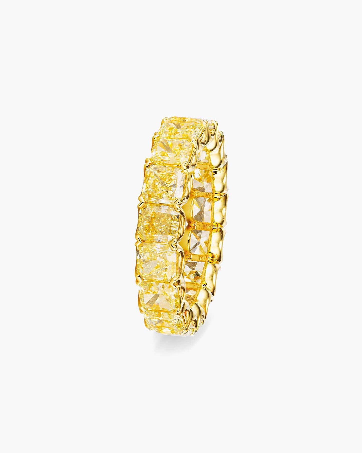Radiant Cut Fancy Intense Yellow Diamond Eternity Ring (0.40 carat)