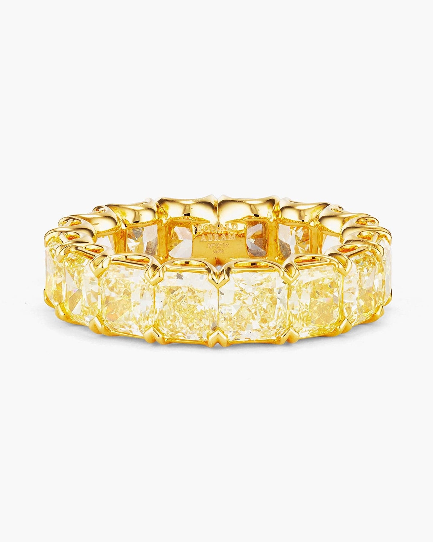 Radiant Cut Fancy Intense Yellow Diamond Eternity Ring (0.50 carat)