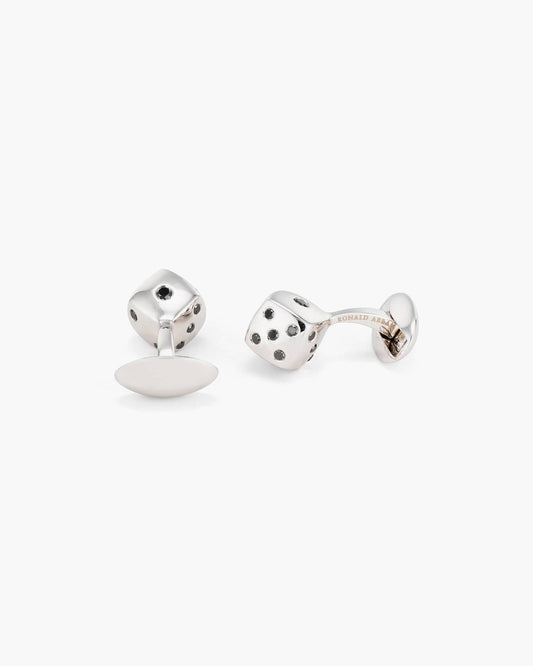 Black Diamond Dice Cufflinks