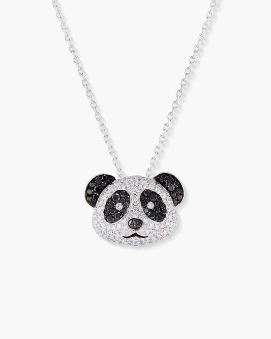 Panda Pavé Diamond Pendant Necklace (Petite)