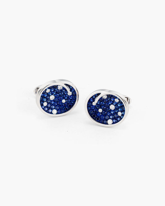 Sapphire and Diamond Midnight Cufflinks