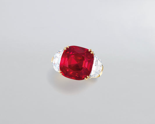An Exceptional 12.02 carat "Pigeon's Blood" Burmese Ruby Ring