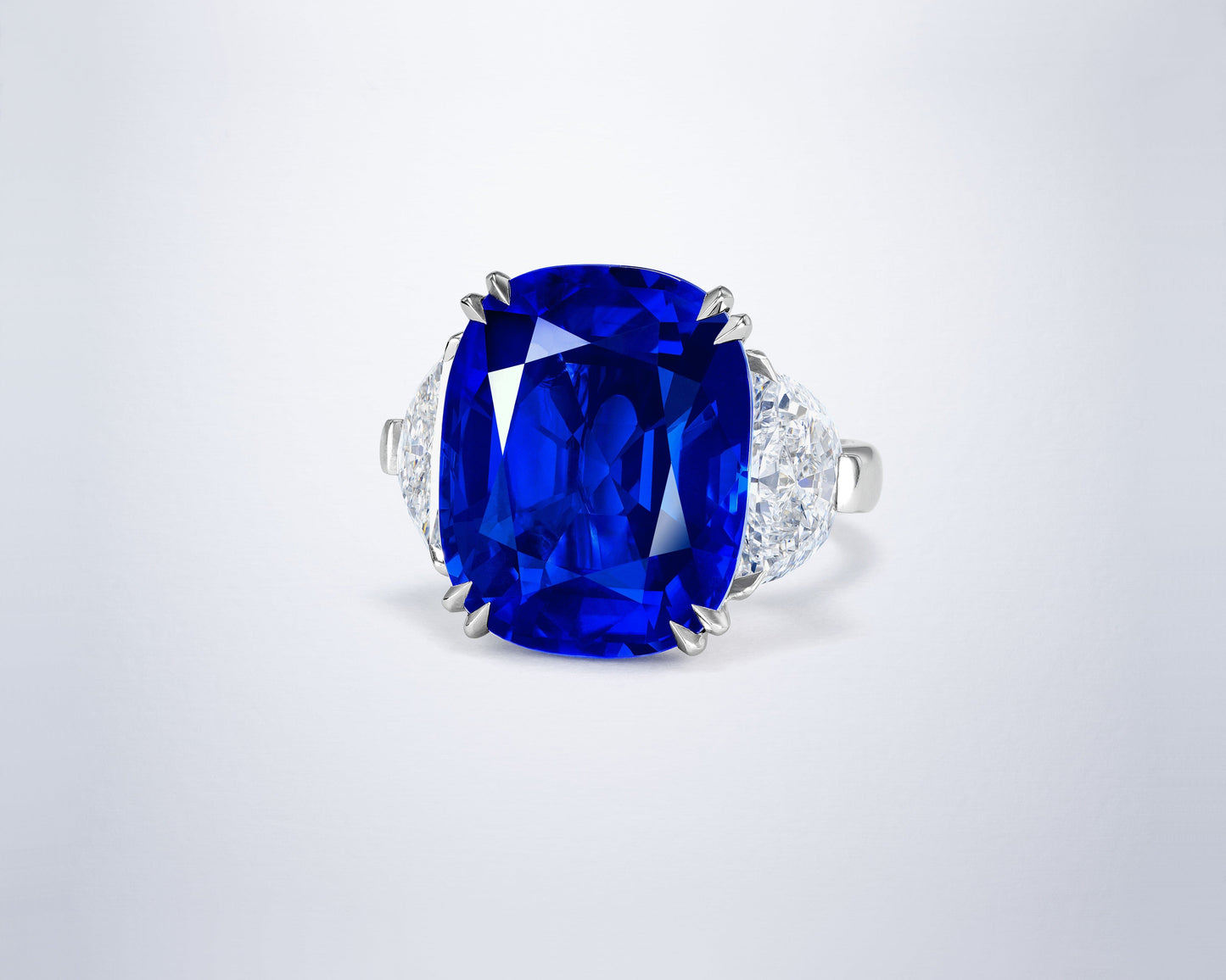 20.11 carat Cushion Cut Kashmir Sapphire Ring