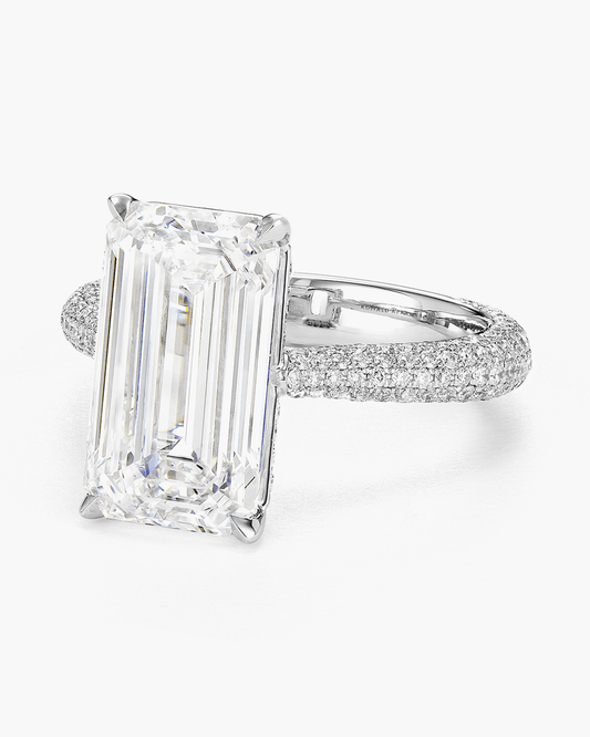 5.38 carat Emerald Cut Diamond Ring