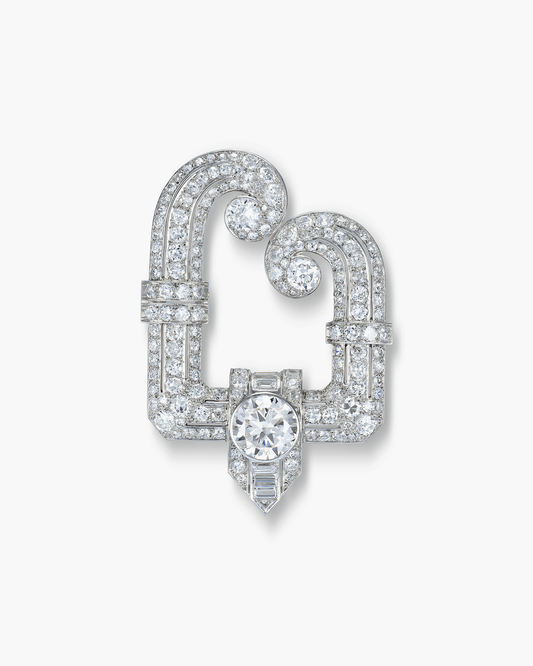 Art Deco Diamond Brooch by Maynier & Pinçon