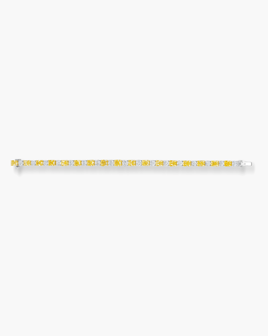 Radiant Cut Yellow and White Diamond Bracelet (0.50 carat)